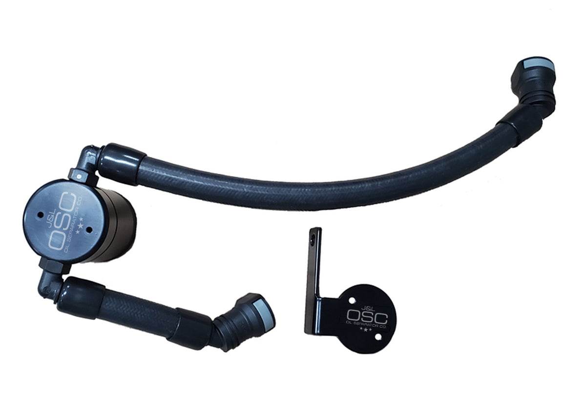 J&L Oil Separator 3.0 Passenger Side, Black Anodized – S&B