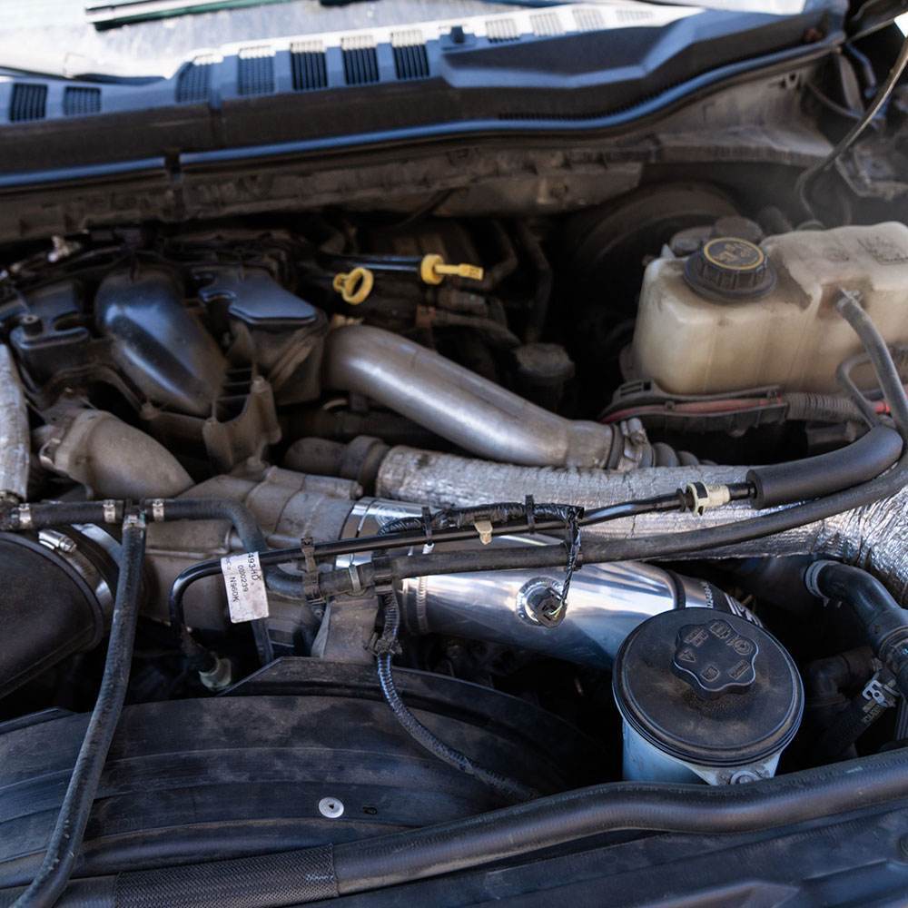 SB Filters Cold Side Intercooler Pipe for 2023-2025 Ford Powerstroke F-450 / F-550 6.7L - installed in a car